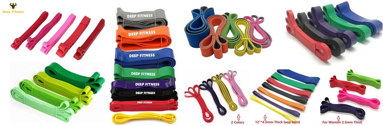 latex resistance band loop pull up assist power super fitness